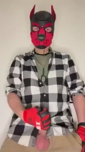 Horny puppy is home alone