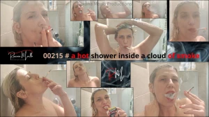 00215 a hot shower inside a cloud of smoke i love smoking in the