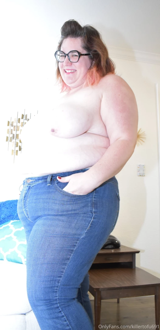 Blue jean baby bbw jeans bluejeans topless tits bigtits naturaltits part 2 