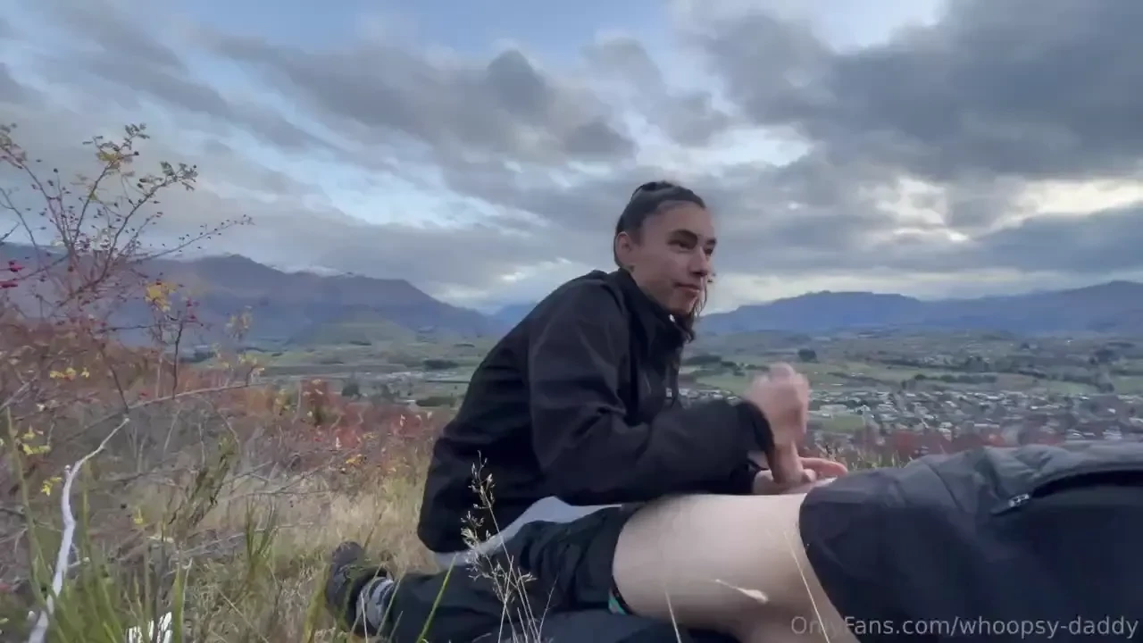 Mountain hiking blowjob overlooking a beautiful town - i swallowed 
