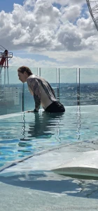 Poolside dreams and soft thoughts of you the perfect kind of heat