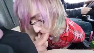 Sucking dick in a van