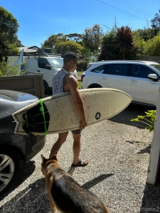 Sun kissed anyone want to come for a surf with me side note i have part 1