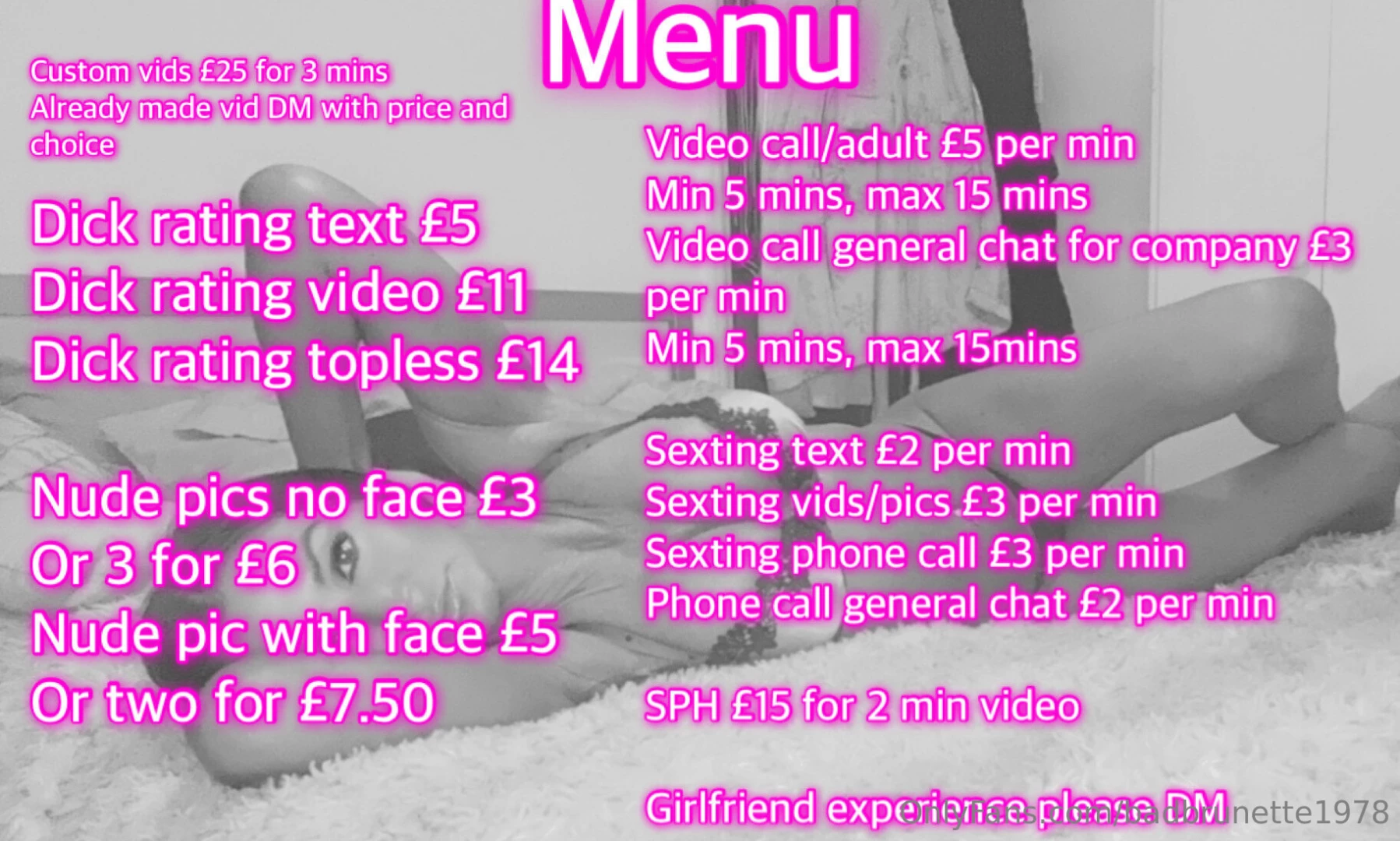 Feel free to dm me with any requests here is my price list 