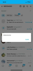 Good morning i been trying to respond to messages for the last two