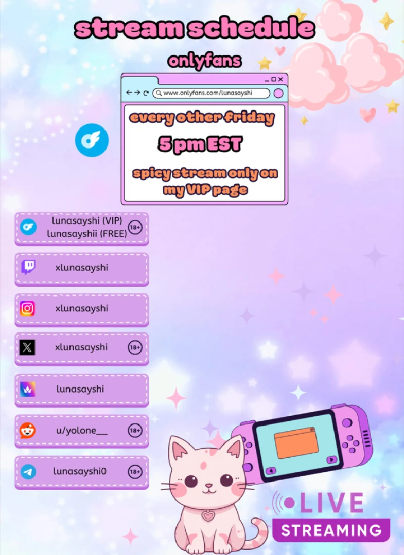 Live stream schedule on onlyfans first stream is january 10 then every 