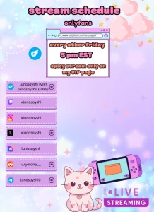 Live stream schedule on onlyfans first stream is january 10 then every