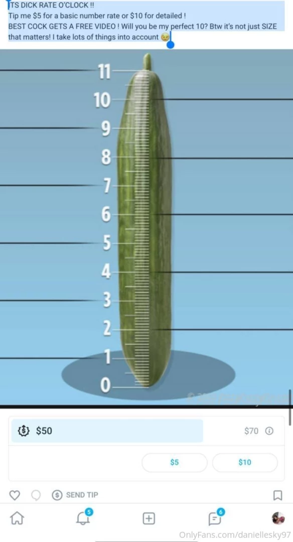 Its dick rate o clock tip me 5 for a basic number rate or 10 for part 2 