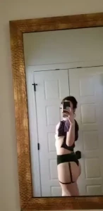 Feeling so hot with my ass outlined by this garder all day