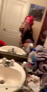 Please ignore my messy bathroom and look at how cute this whole fit is