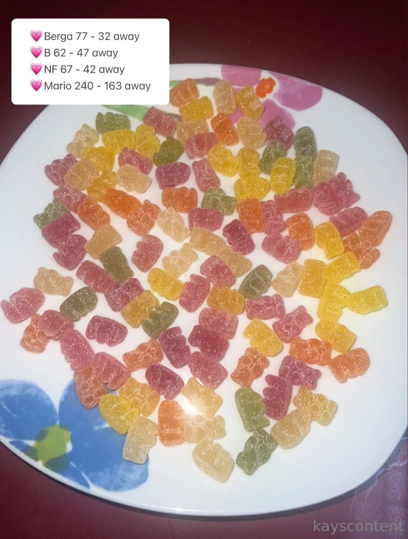 Sweets are counted and the winner is berga there was 109 in total 