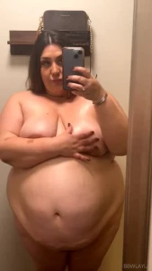 All oiled up and jiggling