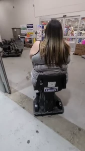 Lol the way my rolls hang off the scooter is so hot and it really did