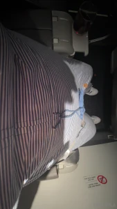 Check my story or snap to see how i fit in a business class seat now