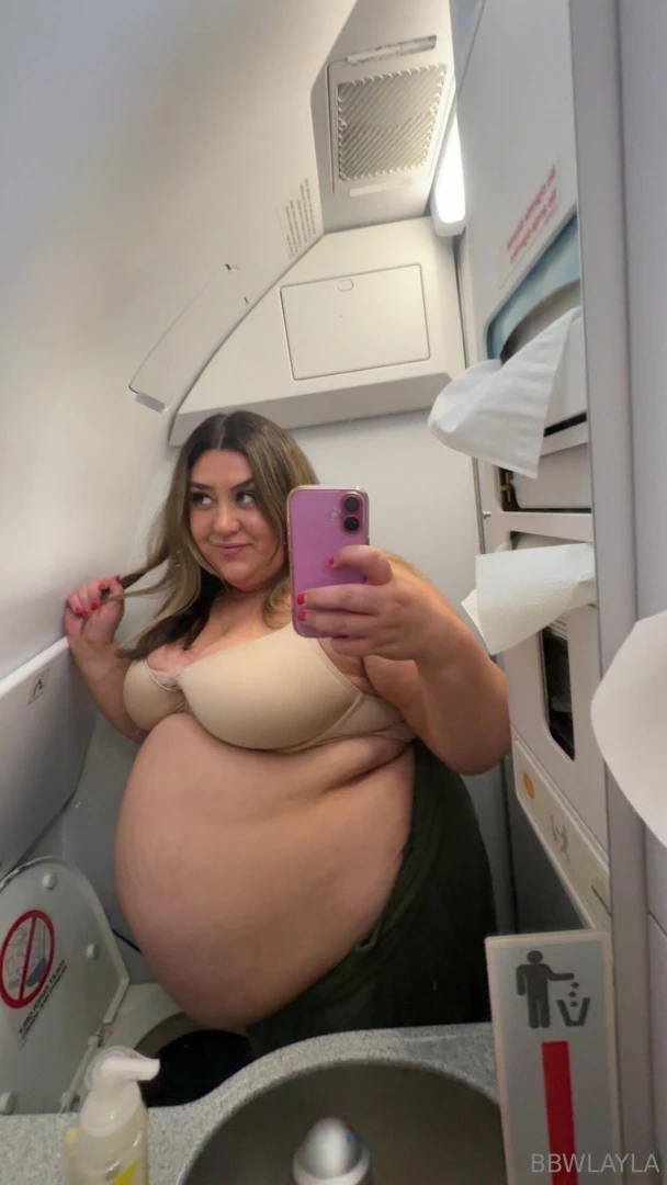 Just casually taking up the entire bathroom on the plane lol part 1 