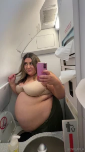 Just casually taking up the entire bathroom on the plane lol part 1