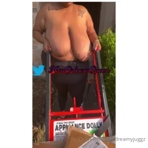 Texas heat got me moving with no shirt on