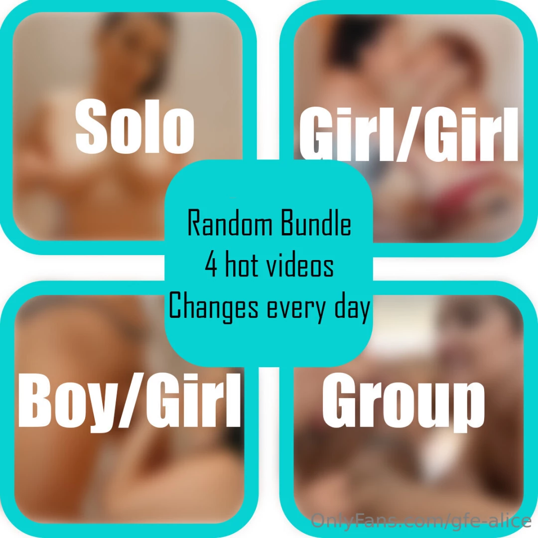 Random video bundle tip 15 and get four videos 1 solo 1 girl girl 1 