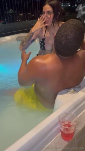 Jacuzzi with girlfriend number 11 pierinaseymour we came together as i