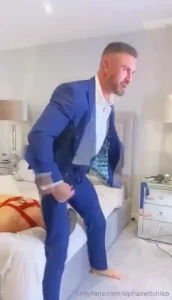 Daddy comes home after a long day at work and uses my face as a seat