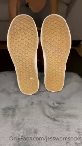 Removing my shoes for you and peeling off these sweaty nike ankle