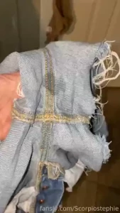 I leak and then pee my panties in the shower in doggy style and get