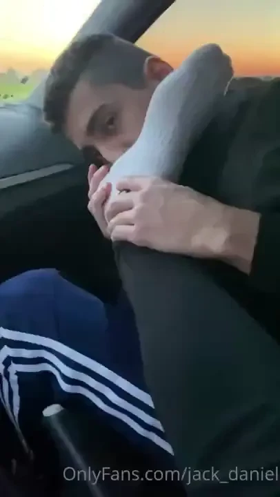 Daniel smells my dirty hot socks and sneakers 