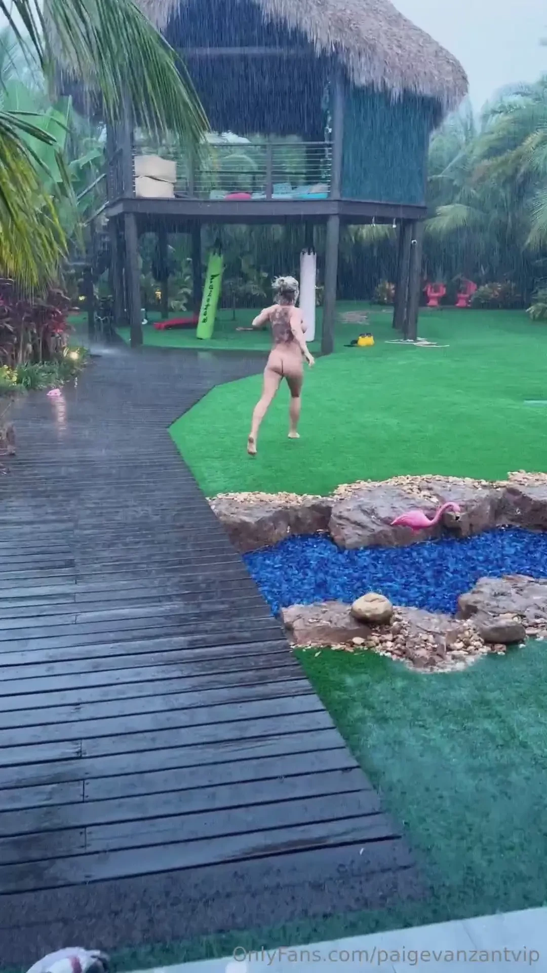 Playing naked in the rain come play with me 