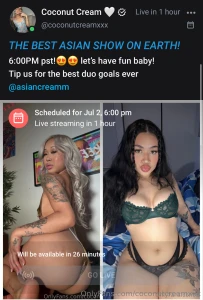 Live 1 hour away whos ready for come make us squirt 6 00pm mst