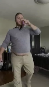 So swollen and full chugging a seltzer for a few burps