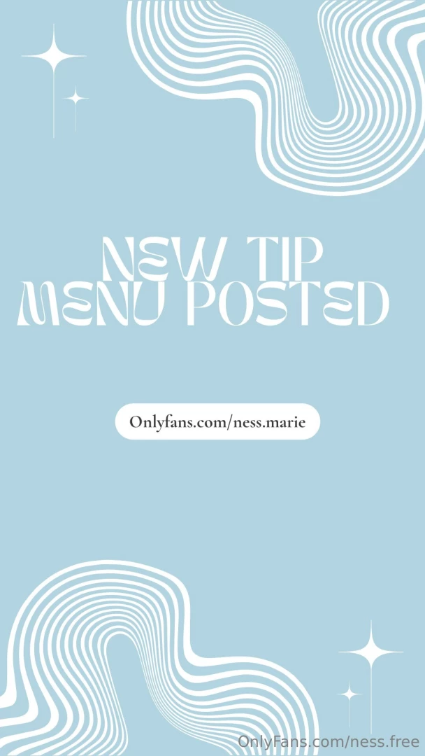 New tip menu posted on ness marie 