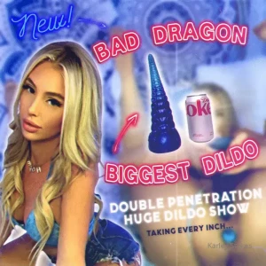 karleystokes - Huuuuge dildo fuck biggest dildo i ve ever fucked i bought a new bad part 1 