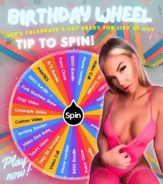 Birthday wheel get ready for my birthday on the 21st of november all 