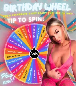 karleystokes - Birthday wheel get ready for my birthday on the 21st of november all 