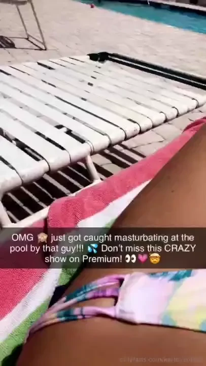 Did you miss this crazy show caught masturbating at the pool by a 
