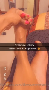 bbwsummerlashay - Good afternoon yes yes about this past friday mani and pedi now time 