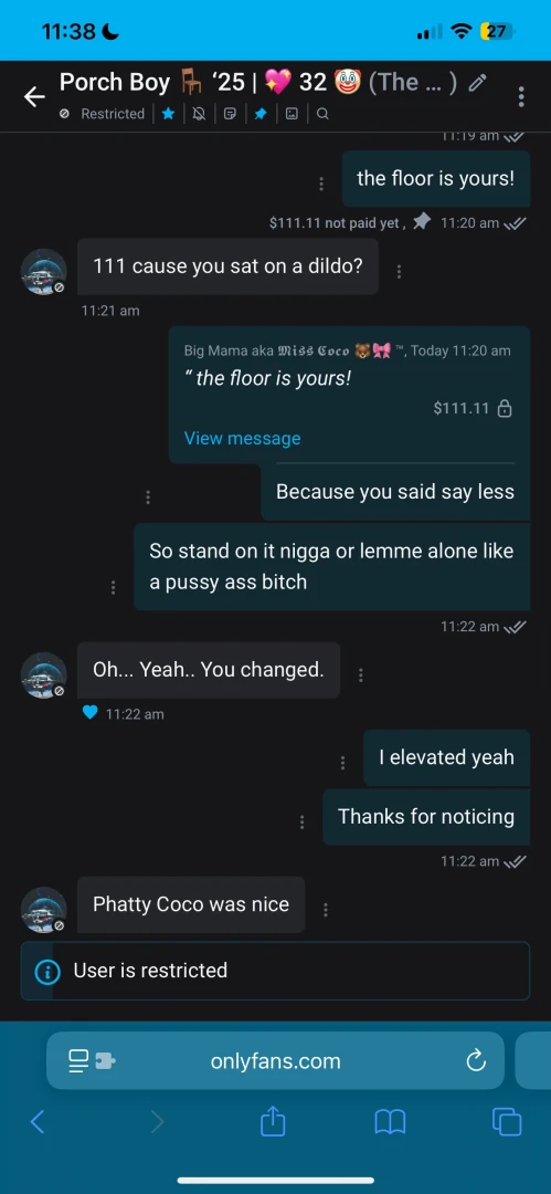 Send that 111 11 boo or we can t talk again u4652629 my energy ain t 