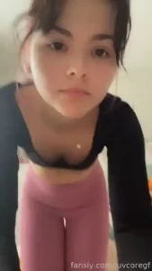 Sweaty after a run petite video striptease egirl