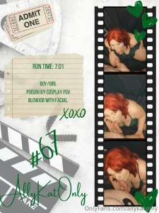 Come see ms poison ivy get a big facial after being a very good girl