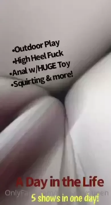 A day in the life of a size queen 5 magic wand and high heel play too part 1 