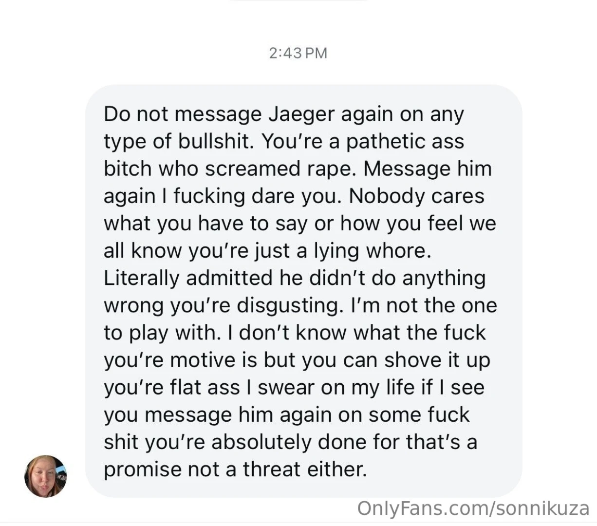 Le sigh another women hating female commenting on my body i don t know 