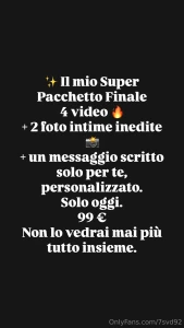 Super pacchetto finale