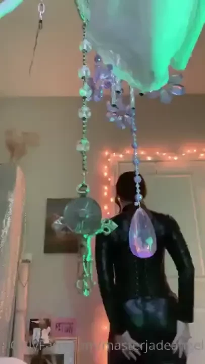 I love dancing in my shiny catsuit amp corset part 1 