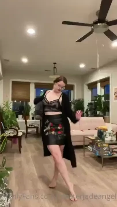I love dancing especially in my leather skirt 