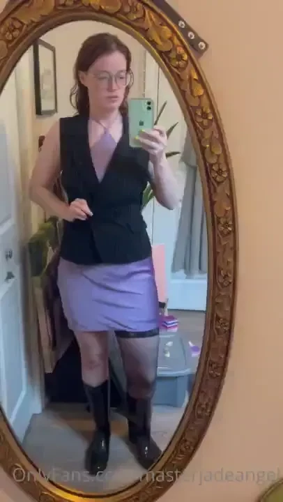 Trying on looks for the photoshoot 