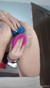 Gotta use the chute toy for its intended purpose dp plug in my ass and