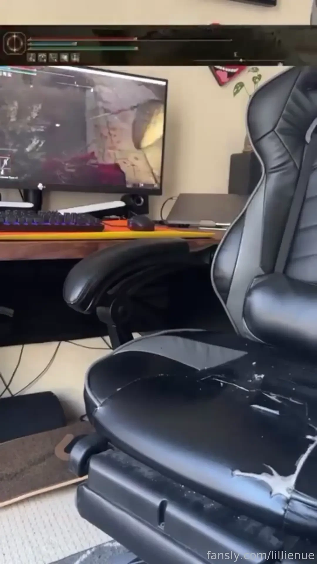 My new gaming chair asian egirl fyp brunette petite natural teen young 