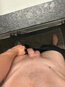 Pre shower nude dick male naked mirror