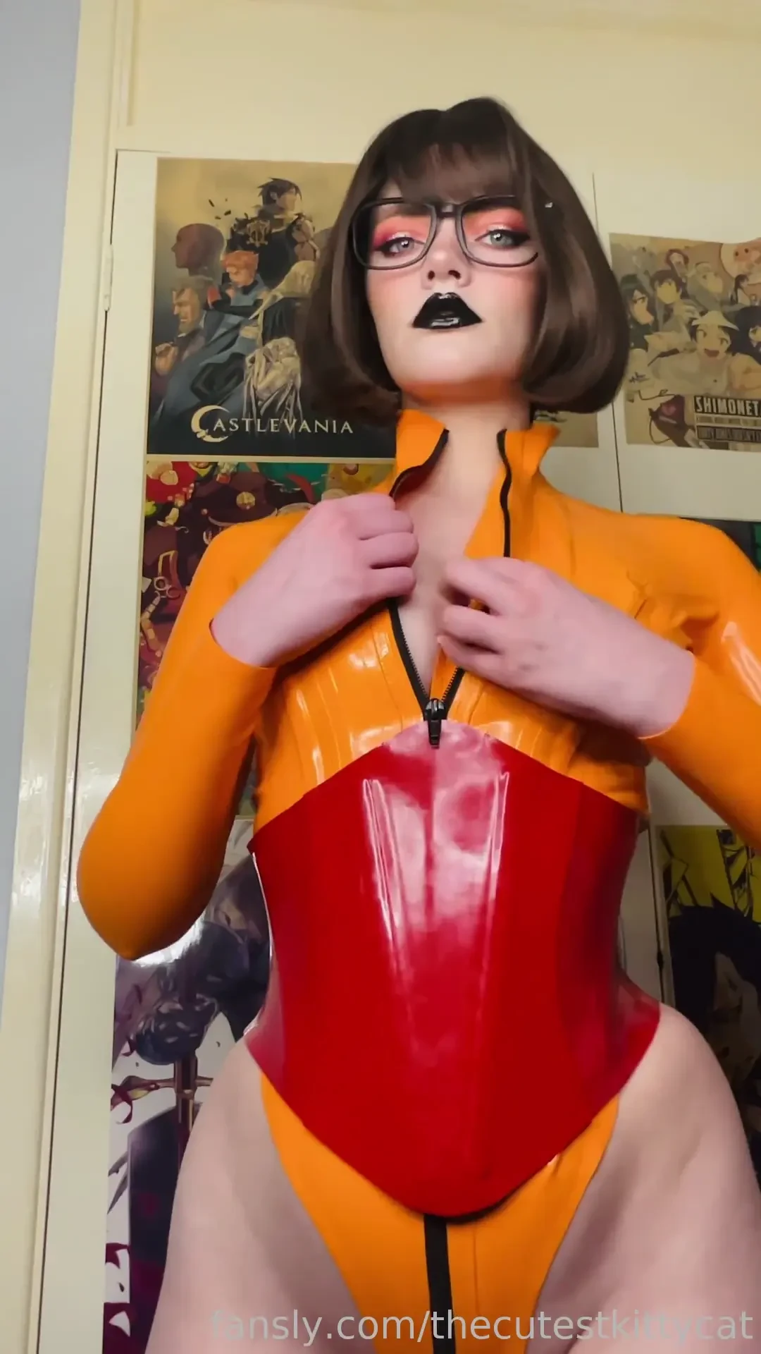 Posing as latex velma 