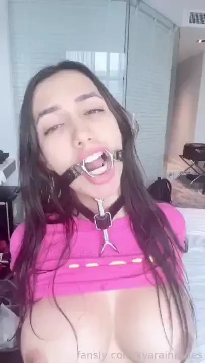 This ring gag made me drool so much do you like it daddy gag gagged 